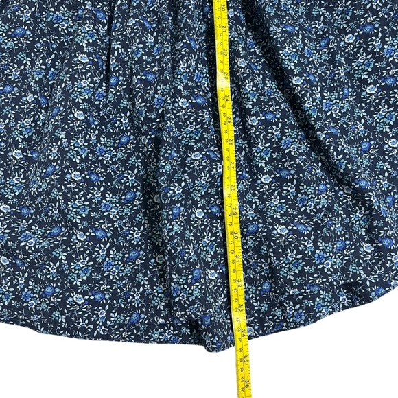 Free People Petunia Smocked Mini Jumper Dress Floral Open Back Blue Summer Sz XS - Picture 12 of 16